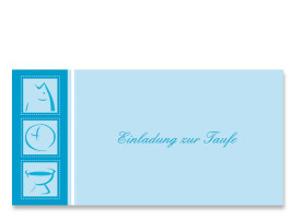 Taufkarten Simone/Simon (Postkarte) Türkis